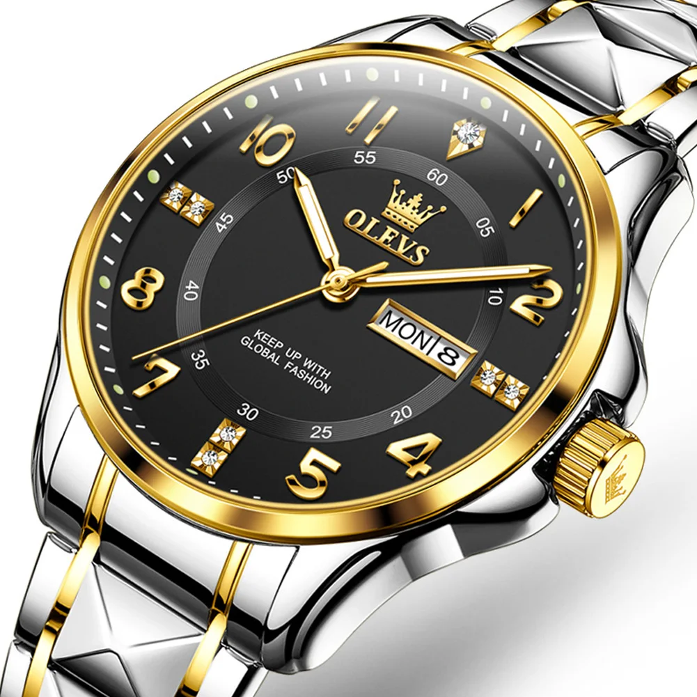 OLEVS Fashion Watch Men Top Brand Luxury Waterproof Luminous Wristwatch Mens Sports Quartz Watches Date Week Reloj Hombre