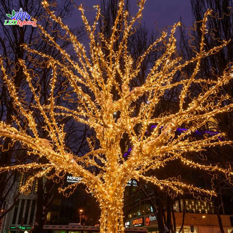 custom.Outdoor commercial public decoration  3D motif light large led artificial tree