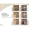 Shoe Organizer, Fabric shoe hanger with Cover, Adjustable Dividers for Shoe storage drawer Box Container  Cube Box Fits 14 Pairs 2