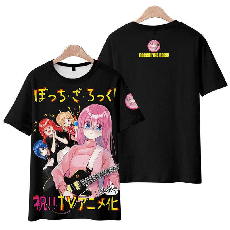 Manga Bocchi The Rock T Shirt 3D Print Streetwear Tee