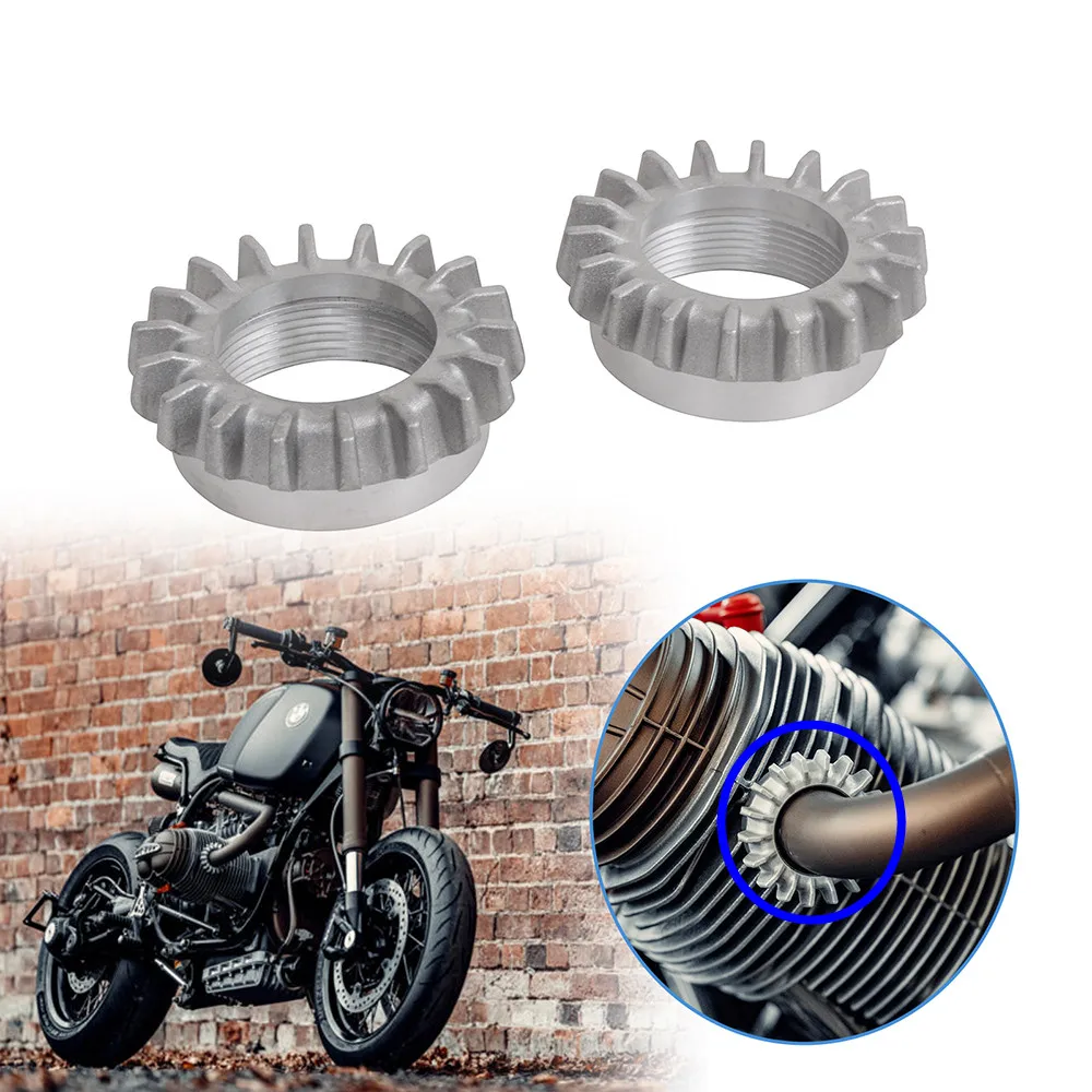

Для мотоциклов BMW R100, R90, R75, R60, R50, глушитель с винтовой крышкой 42 мм, детали для Кафе Racer, выхлопная гайка, алюминиевые крышки