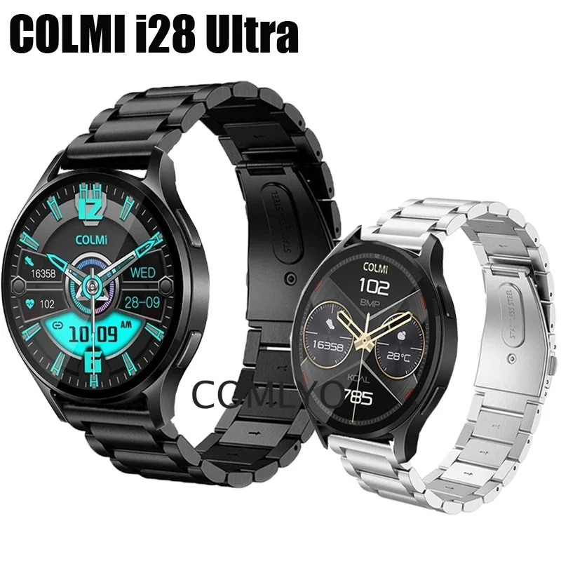 COLMI i28 Ultra 시계 스트랩 남성용, 스마트 워치 금속 스테인레스 스틸, 조절 가능한 밴드 팔찌, 여성용 럭셔리 벨트