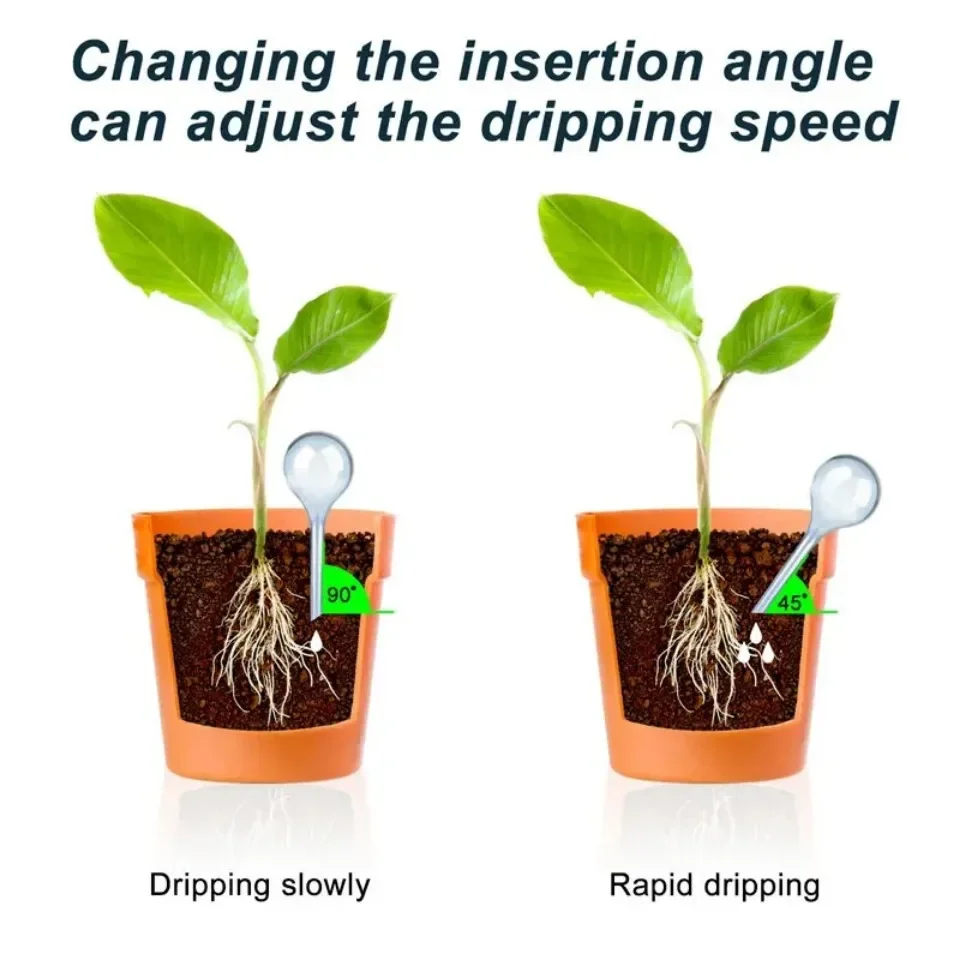 5pcs Plant Water Feeder Automatische Plastieke Ballen Tuinwaterapparaat Planten Gloeilampen Zelf Waterende Druppelirrigatie