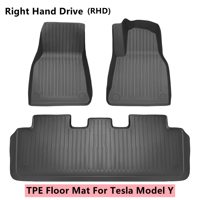 Custom Fit Autozubehör für Tesla Modell y Boden matte Tpe Eco Kofferraum  matte Fronk Heck matte Links-und Rechtslenker 5 oder 7 Sitze