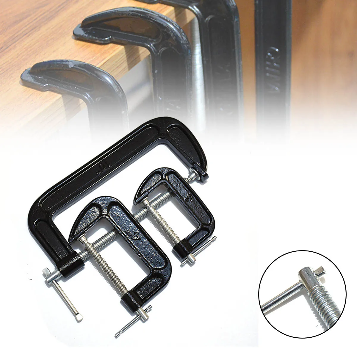 

Heavy Duty C Clamps With 6 Inch Jaw Opening For Woodworking Welding Automotive Metal Clamps Professional Wood Working Tools