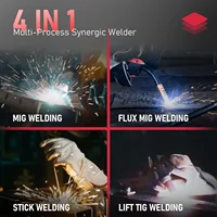 Gas Gasless 160A multiprocess MIG Welder，Flux Cored/MIG/Lift TIG/Stick ARC Welder 4 in 1 Welding Machine 2