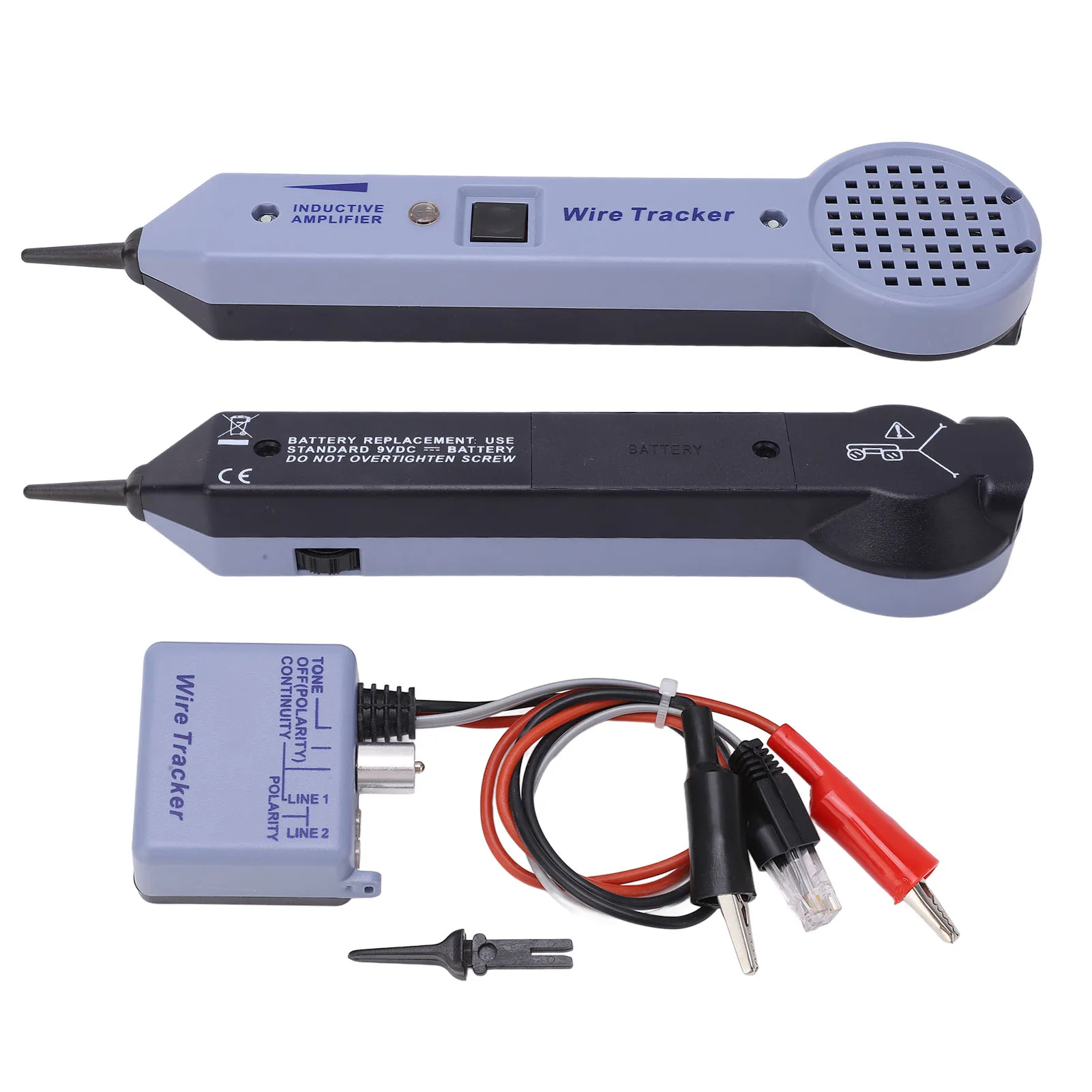Tone Tracing Tester Network Cable Tracing Tester Kit Audio Adjustable Induction Amplifier Cable Toner Detector Wire Tracer Kit network cable tester