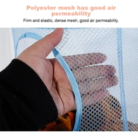 Hanging Storage Net Hanging Toy Storage 4 Tier Mesh Hanging Storage Basket Foldable Space Saving Organizer for Clothes Sundries 4