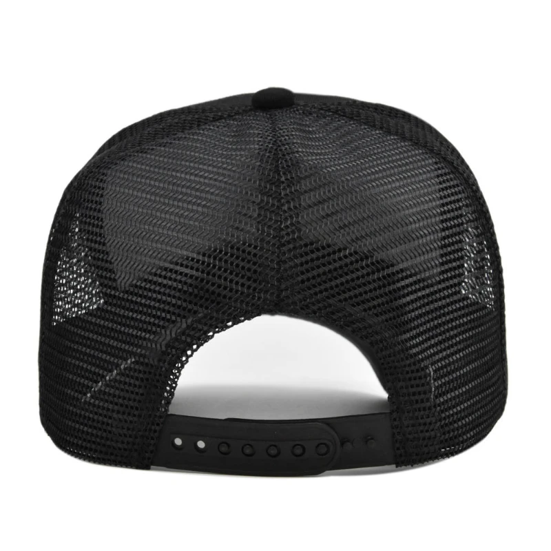 Customized Logo Hard Top 5 Pieces Mesh Baseball Cap For Men Women Advertising Cap Breathable Sun Hat Solid Color Visor Gorra 5
