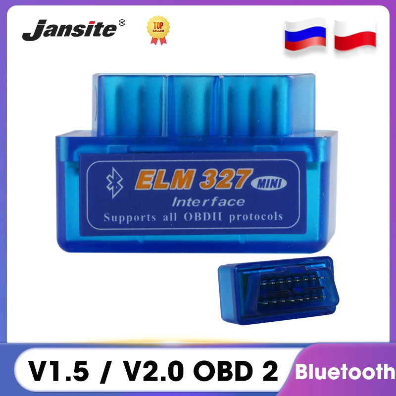 

Jansite Mini Elm327 OBD2 Scanner Bluetooth Car Diagnostic Tool Code Reader for Android English Car Accessories 1.5/2.0 For KIA