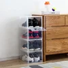 Installation-free Folding Transparent Brand New Acrylic Thickened Hard Section Household Storage Supplies Sports Shoe Box 2