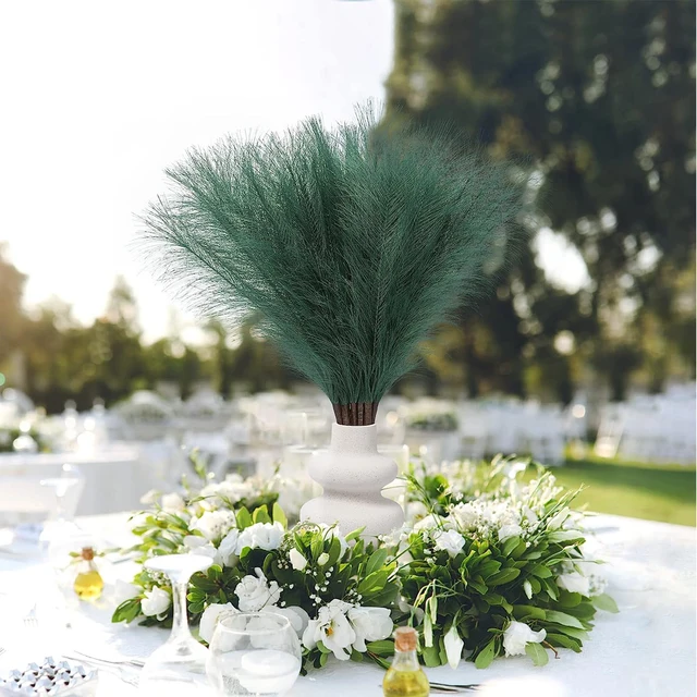 10Pcs 17" Artificial Pampas Grass Stems | 45cm Fluffy Fake Grass For Home Decor, Vase Filler 9 thumbnail image