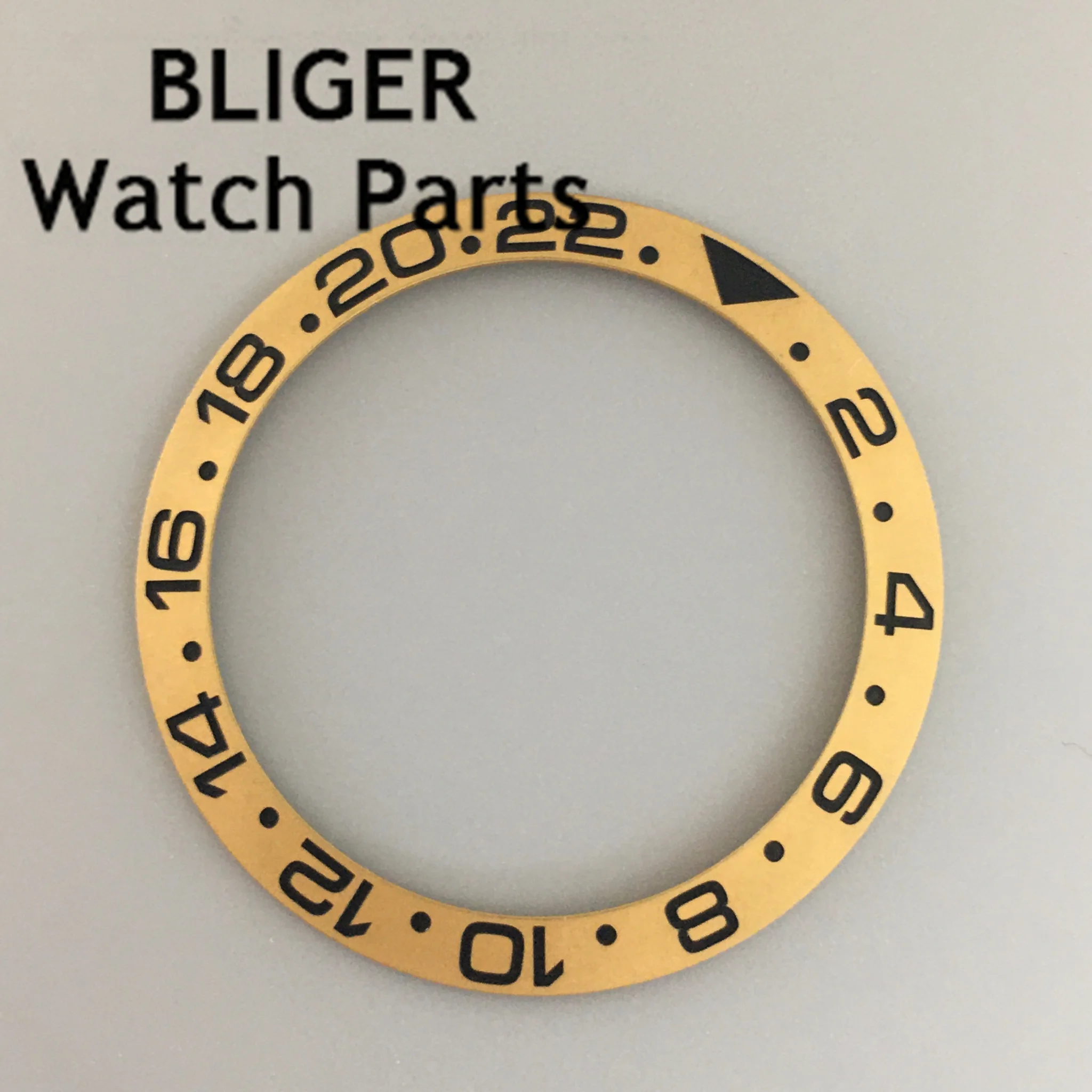BLIGER 38mm Ceramic Watch Bezel Insert Fit 40mm Watch Case