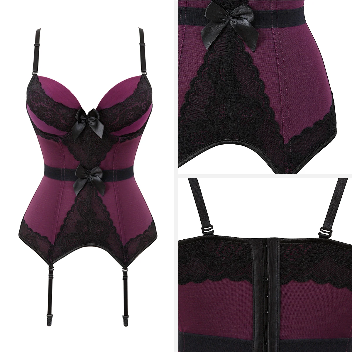 Women Sexy Corset Lingerie Plus Size Sexy Straps Bustier Corset Black Erotic Lingerie Underwear Corsets Lace Up