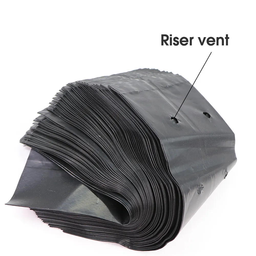 Greenhouse 100PCS Black Plastic Seedling Bags Growing with Holes for Garden Plant Nursery Germination Nutrition Nursery Plant