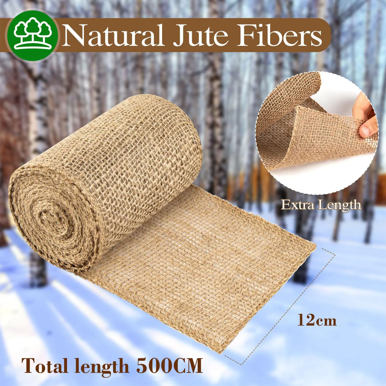 NaturalBurlapTreeProtectorsFreezeResistantRecycleandDurableColdWeatherFrostBandage