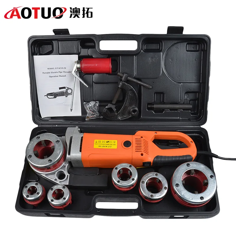 Convenient handheld electric wire sleeve machine hinge screw thread galvanized pipe wire sleeve