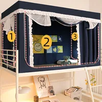 Rideau de lit superposé occultant pour chambre de dortoir, protection anti-moustiques pour lit supérieur et inférieur, rideau de baldaquin pour la décoration de la chambre à coucher à la maison 5