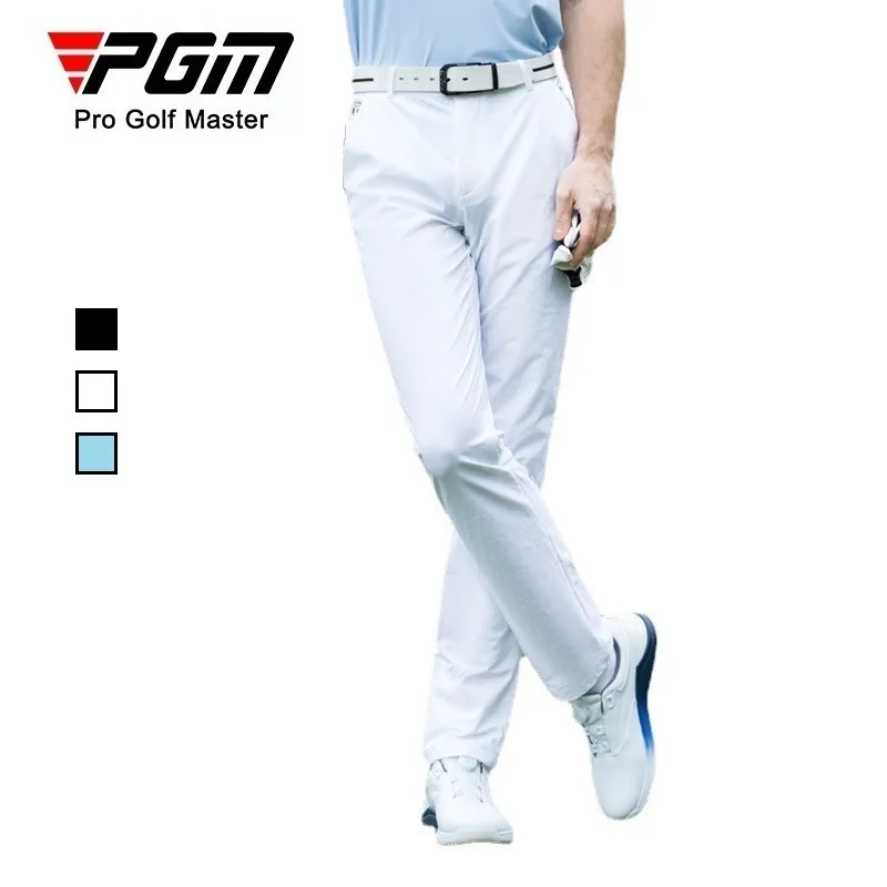 

PGM Slim-Fit Golf Pants for Men Trouser Men Stretch Waistband Style Mid Waist Thin Slim Straight Pant with Dry Fit Fabric