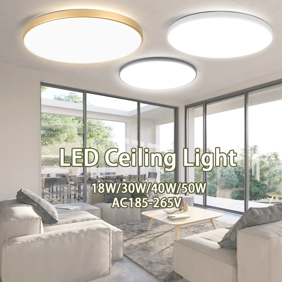 Led Ceiling Lamps Led Panel 220V Modern Ceiling Panel Lights Round 18/30/40/50/72W For Living Room S60a2015ecdaa4d45bf9eb6b846d2eef8a