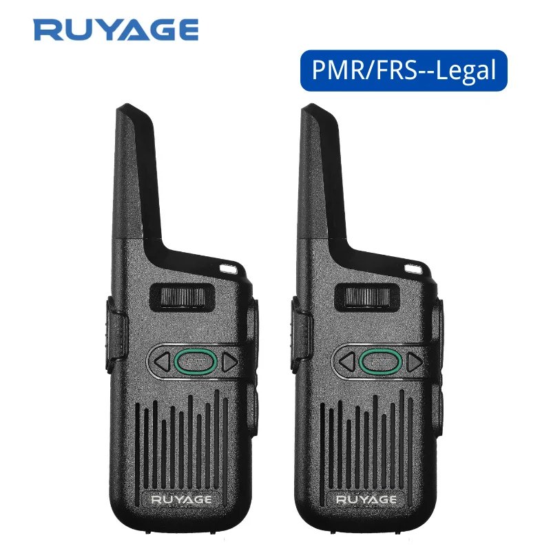 Ruyage Q20 Mini Walkie Talkie Walkie-Talkie ricaricabili 1 o 2 pezzi PTT PMR446 Radio bidirezionale portatile a lungo raggio per la caccia