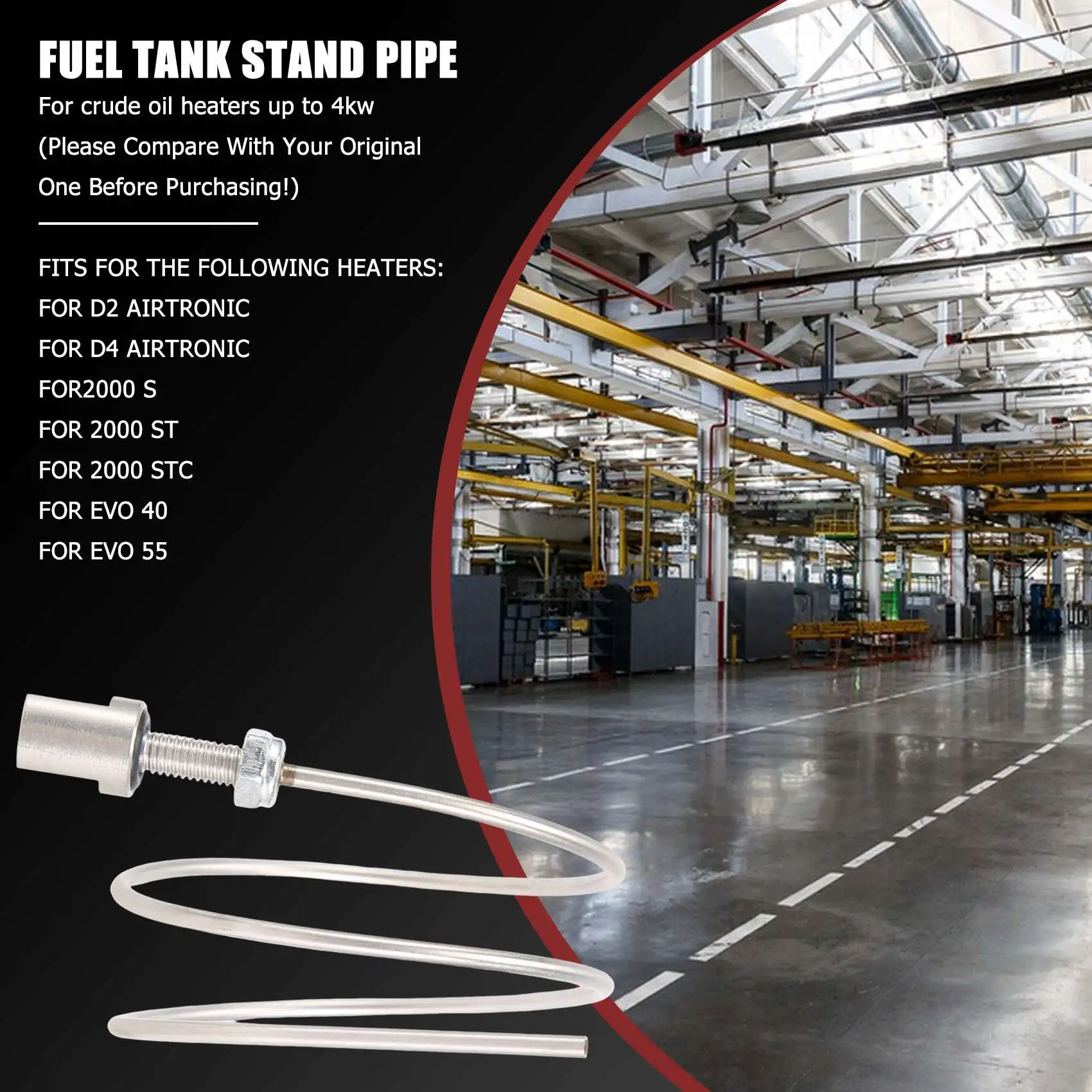 490mm Air Parking Heater Fuel Stand Pipe Fuel Tank Pick Up Low Profile  Standpipe for Webasto Eberspacher Parking Heater - AliExpress
