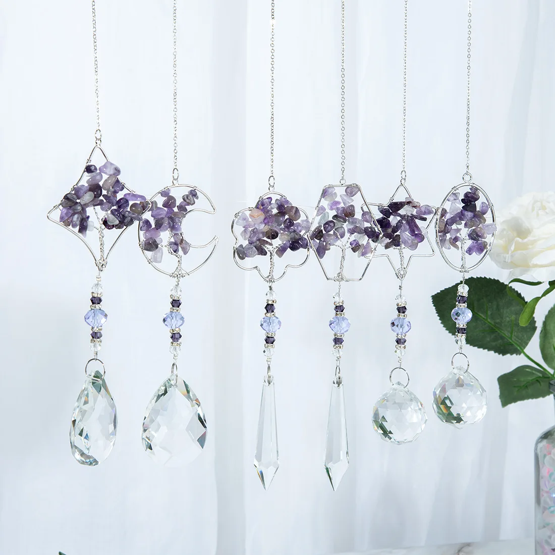 Decorazione Moderna Amazon Ebay Fornitura Transfrontaliera Fai Da Te Albero Della Vita Forma Geometrica Ghiaia Cristallo Foglia D'Acero Illuminazione 