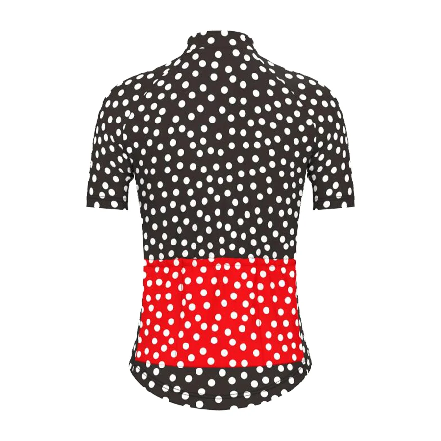 Woman Classic Polka Dots Cycling Jersey Funny Short Sleeve Road Bike Jersey Ciclismo Summer Mtb Shirt Clothing