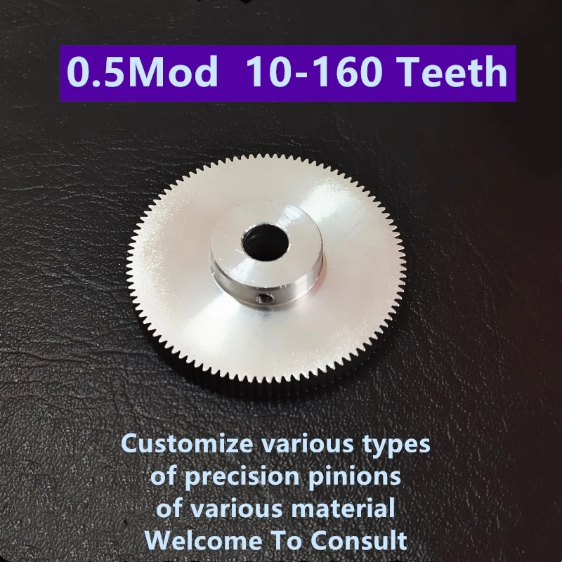 

Aluminum alloy 0.5 mod 100T 102T 104T 105T 106T 108T 110T 112T 114T 115T 116T 118T 120T 130T 140T metal precision small module c