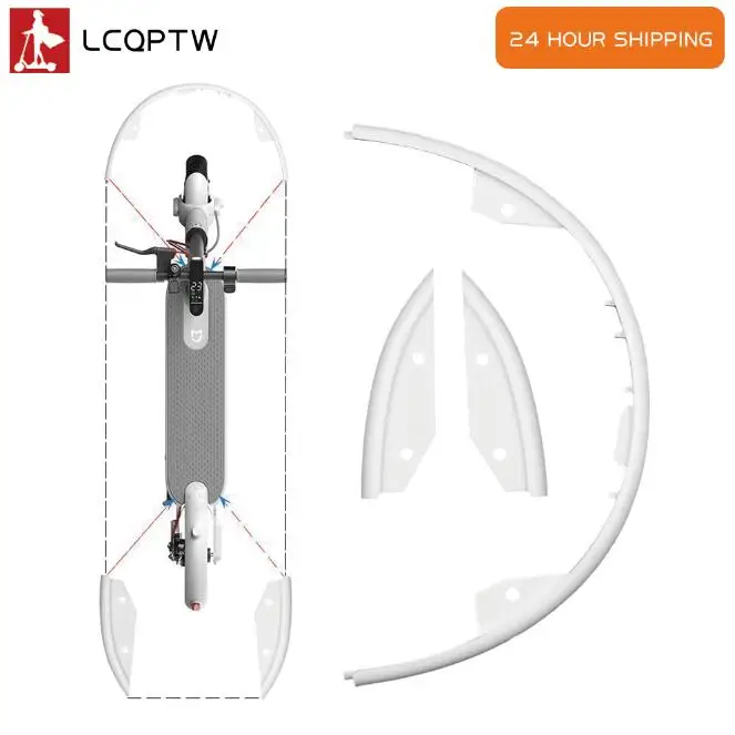 Para M365 Pazira-Choques Proteqiao Scooter Elestrico Corpo Frente E Costas Tiras Adeivo Fita Per Xiaomi Mijia M365 Mi Skate Tiras