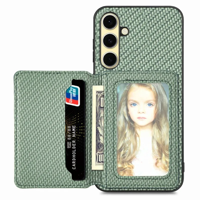 Luxury Leather Wallet Phone Case with Card Holder & Magnetic Stand
