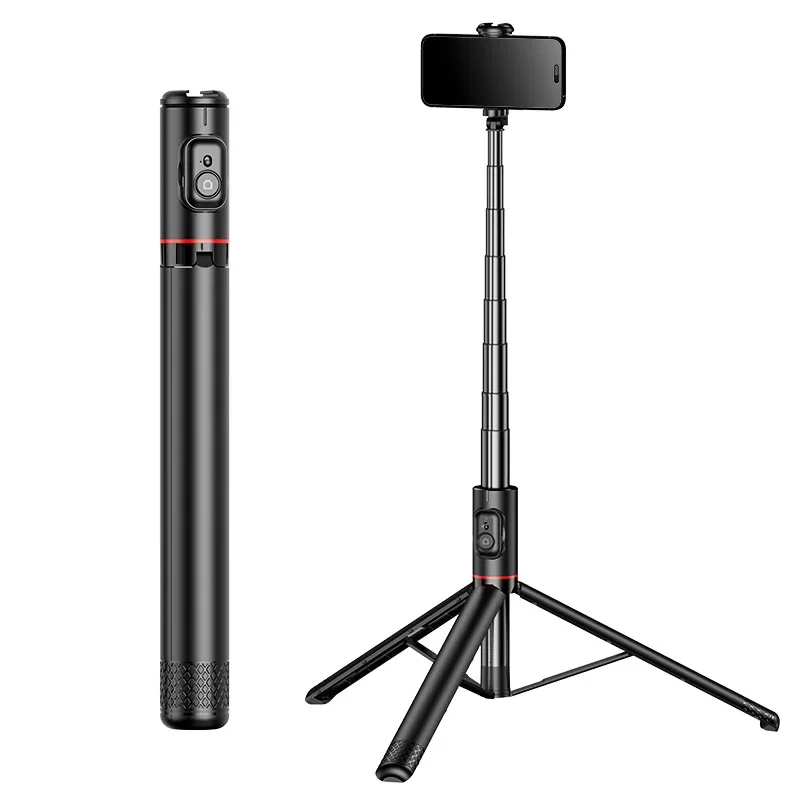 LISCN C10 Smartphone Selfie Tripod 1.83m Aluminum Alloy Telescopic Stick with 8 Section Extension for Video Recording Live