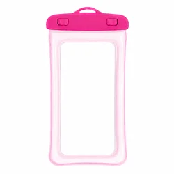 Waterproof Touch - Sensitive Phone Pouch with Clear Window and Neck Strap for Outdoor Water Activities (Pink)