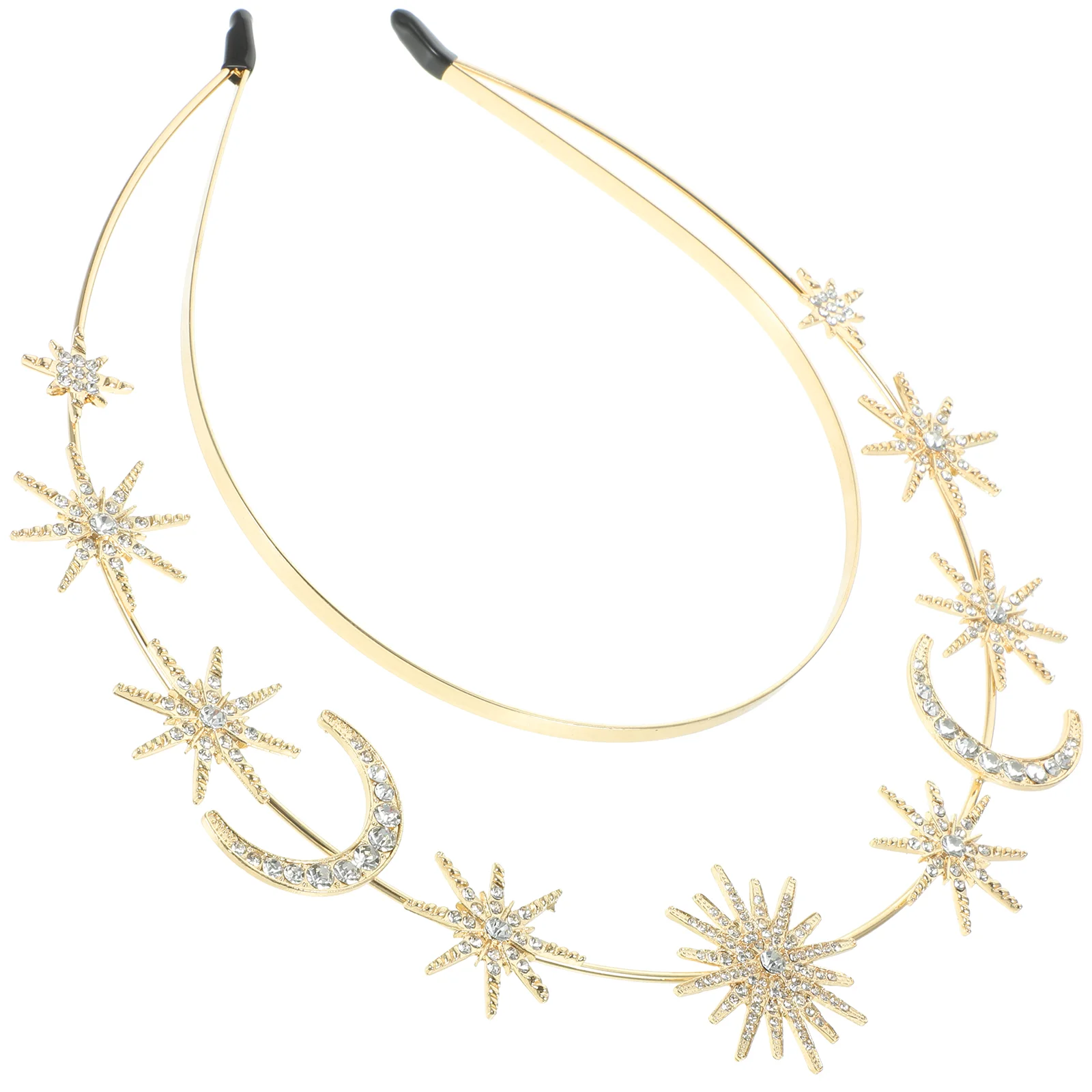 

Halo Crown Headband Goddess Headpiece Star And Moon Headpiece Double Wire Headband Mary Headdress Womens Halloween Costume Party