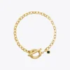 ENFASHION Green Stone Bracelet For Women Stainless Steel Fashion Jewelry Gold Color Chain Bracelets Gift Collier Pulseras B2247 1