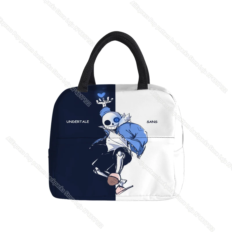 UNDERTALE Sans And Papyrus Insulated Lunch Bag Thermal Cooler Bento Box Food Carrier Portable Travel Picnic Storage Meal Pouch