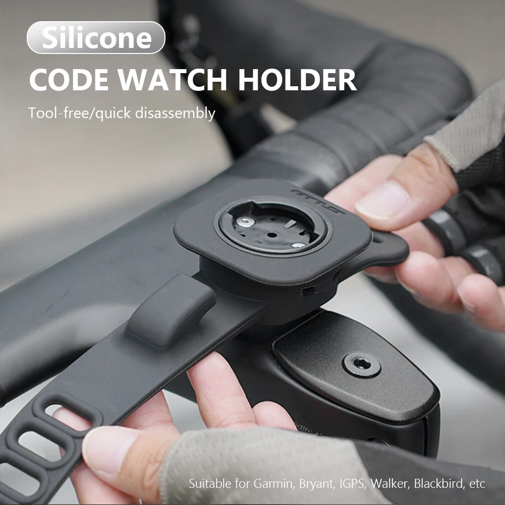 Silicone Bicycle Computer Mount Non-slip Bicycle Handlebar Computer Mount Multi-Function Bike Computer Stand Cycling Accessories