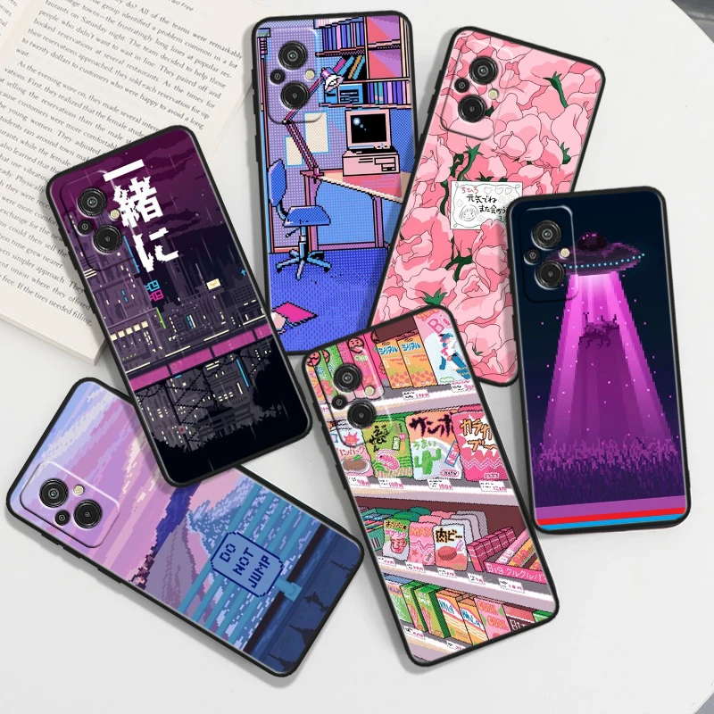 

Cute Pixel Art For Xiaomi Redmi 12C 11A 11 10C 10X 9T 9C 9AT 9A 8A 7A S2 6A A1 Plus Black Soft TPU Phone Case