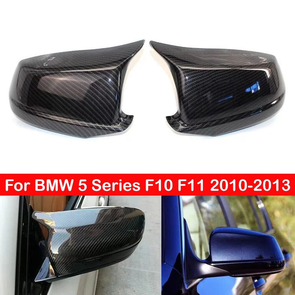 

For BMW 5 Series F10 F11 2010-2013 Car Replacement Rearview Side Mirror Cover Wing Cap Exterior Door Rear View Case Trim Carbon