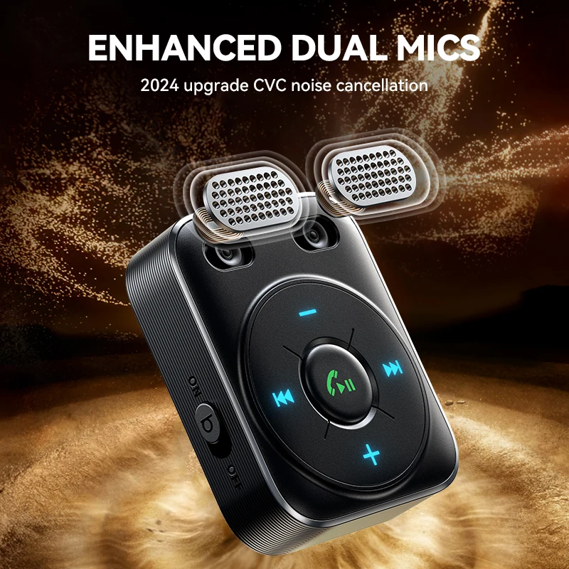 bluetooth transceiver adapter bluetooth aux adaptor bluetooth audio receiver bluetooth adapter audio adapter Joyroom Bluetooth 5.4 Car Adapter AUX Receiver Stronger Dual Mics & Noise Cancellation Auxiliary Input Car Kit Wireless Receiver
