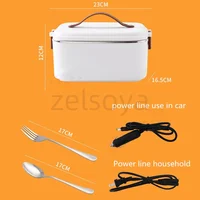Four à micro-ondes 1,8 l, cuiseurs à riz multifonctionnels, casseroles de cuisine de grande capacité, boîtes à déjeuner chauffantes sans eau, pour maison et voiture, double usage 2