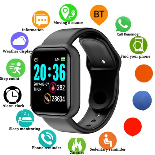 Smartwatch Men Women Wristwatches Smart Watch Message Fitness Monitor Bracelet Birthday Gift Electronic Clock For Android IOS - Image 10