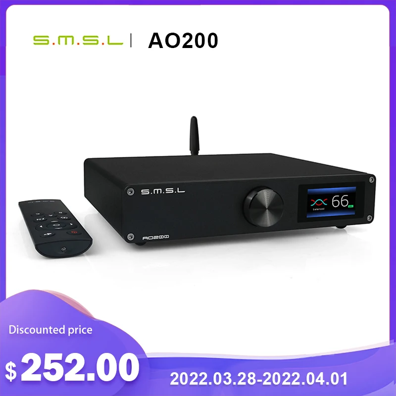SMSL AO200 PCデジタルアンプパワーアンプ150W×150Wリモコン付