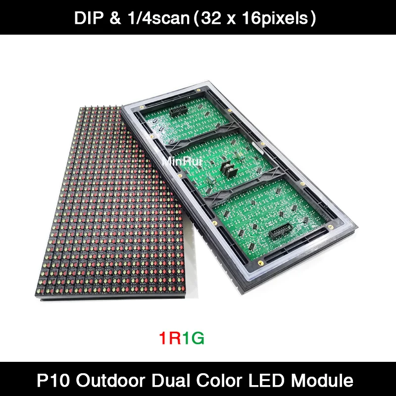 P10 Modulo Display A Led Impermeabile Rosso/Verde A Doppio Colore Per Esterni 320Mm X 160Mm Display A Led Moduli Led Dip 32X16 Pixel