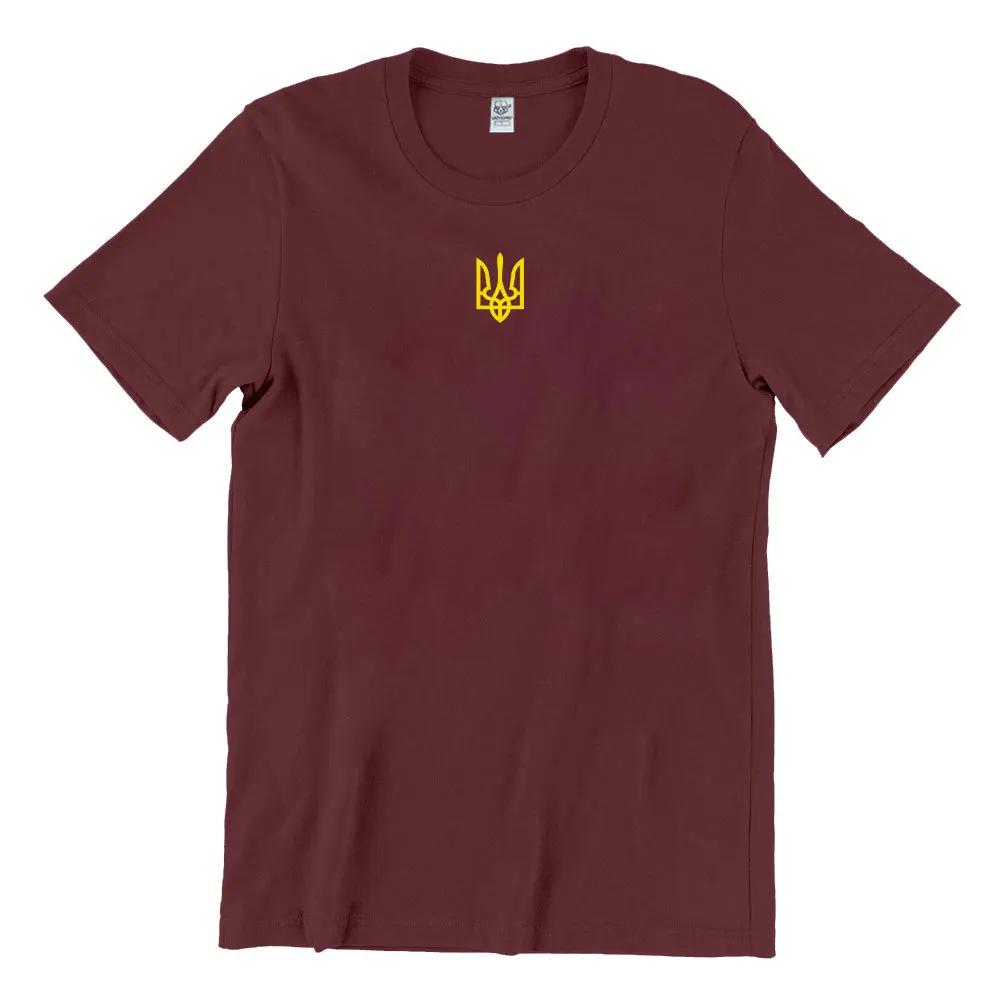 Vintage Ukraine Trident Graphic Men's Casual Cotton T-Shirt, Short Sleeve O-Neck Summer Tee