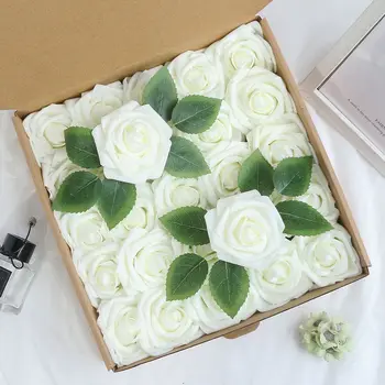 Artificial White Rose Stems 1