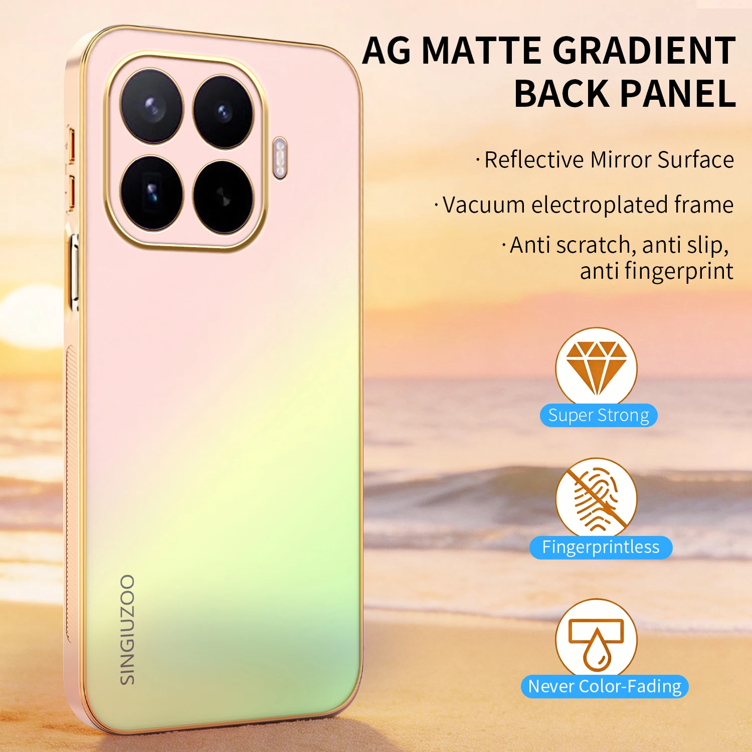 Sunset Gradient Electroplated Color Shockproof Phone Case
