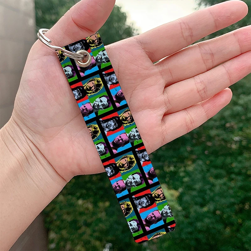 Last Action Heroes Movies Leather Moto Portachiavi Cinturino Portachiavi Hanging Holder Bag Portafoglio Gingillo Portachiavi Hanging Bag