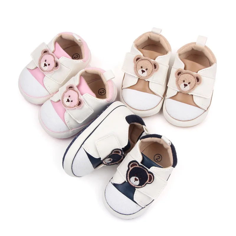 Cute Cartoon Baby Shoes Infant Boys Girls Scarpe Sportive Sneakers Fashion Toddler Soft Sole Antiscivolo Baby Pu First Walkers
