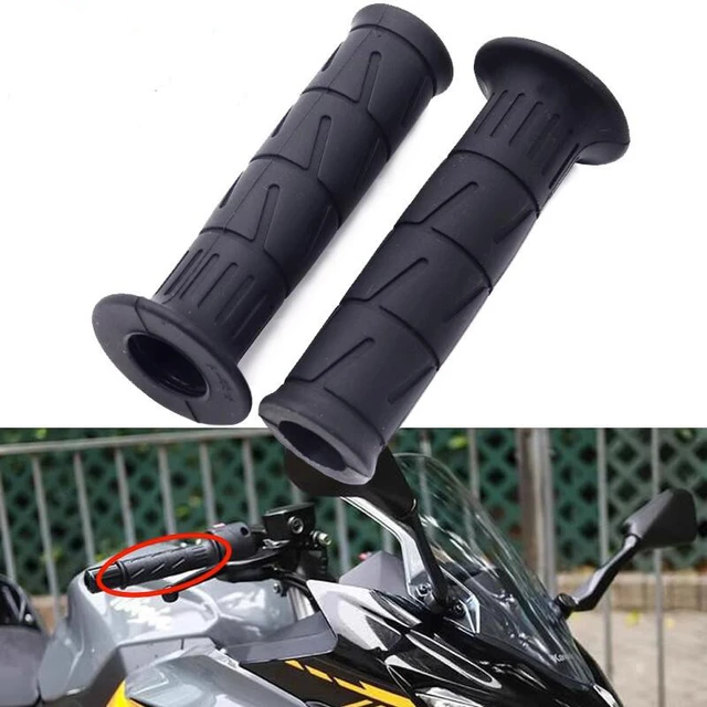 Poignées de moto en caoutchouc, guidon de scooter, partie universelle,  accessoires de vélo de course, barre de main de motocross, 22mm, 24mm -  AliExpress